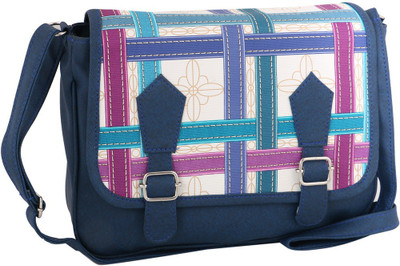 

Sukkhi Women Casual Blue PU Sling Bag