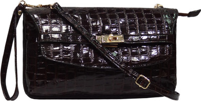 

Hi Look Women Casual Brown PU Sling Bag