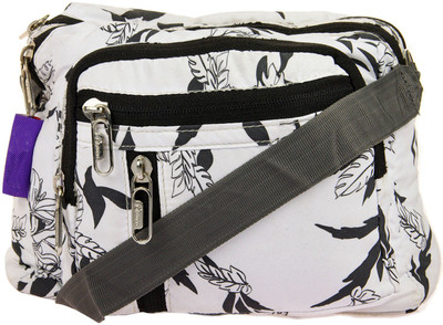 

JG Shoppe Men & Women Casual White Polyester Sling Bag