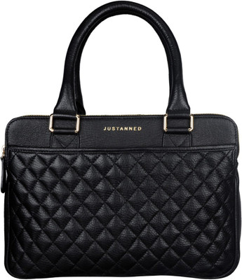 

Justanned Women Casual Black Genuine Leather Satchel