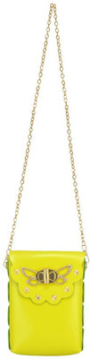 

MOOI-ZAK Girls Evening/Party Yellow PU Sling Bag