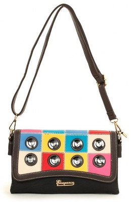 

Eleegance Women Casual Black PU Sling Bag