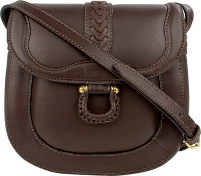 

Hidesign Women Formal Brown Genuine Leather Sling Bag