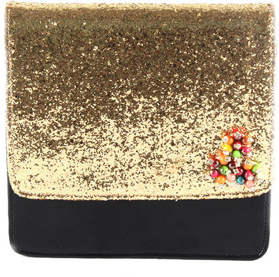 78% OFF on Saisha Women Evening/Party Black, Gold PU Sling Bag