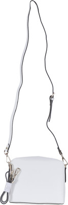 

POURCHET Women Casual White Leatherette Sling Bag