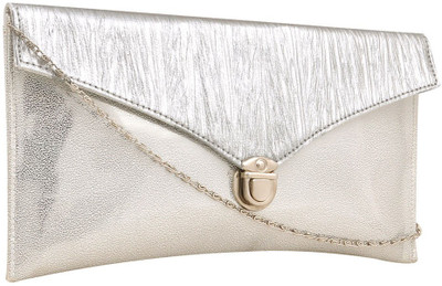 

Hawai Women Evening/Party Silver PU Sling Bag