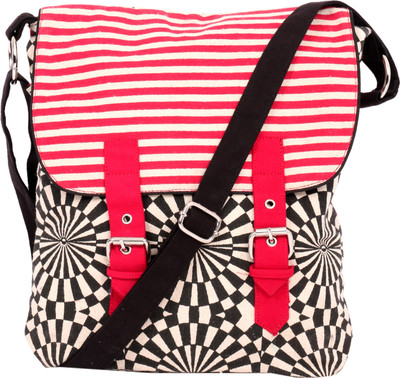 

Pickpocket Women Casual Red Canvas Sling Bag