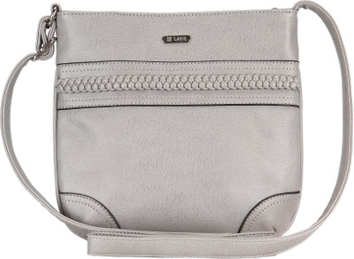 

Lavie Women Casual Grey Leatherette Sling Bag
