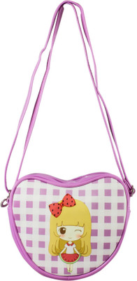 

Heels & Handles Women Casual Purple Leatherette, PU Sling Bag