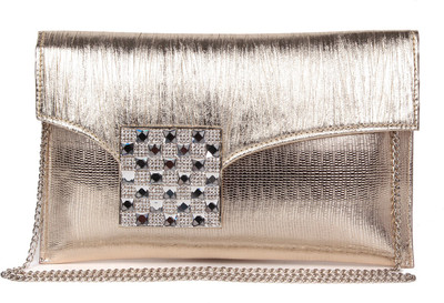 

Reedra Women Evening/Party Gold PU Sling Bag