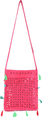 

Rajrang Women Casual Pink Cotton Sling Bag