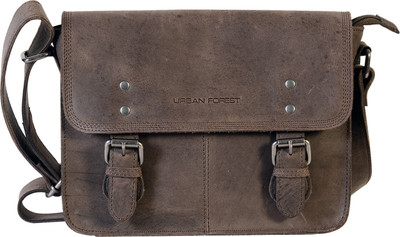 Urban Forest Men Casual Brown Genuine Leather Sling Bag