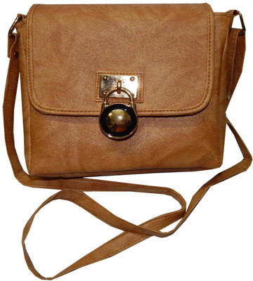 

Navaksha Women Brown PU Sling Bag