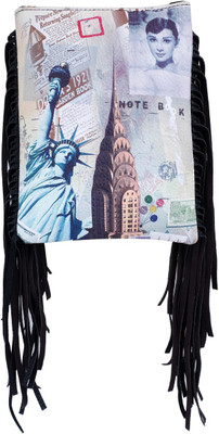 

Super Drool Women Casual Black PU Sling Bag