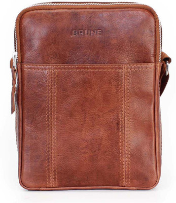 

Brune Men Casual Tan Genuine Leather Sling Bag