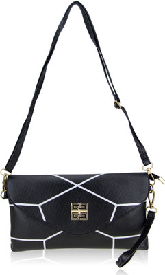 

Genious Women Casual Black PU Sling Bag