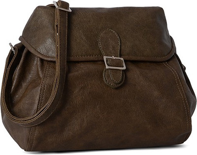 

Baggit Women Casual Brown Leatherette Sling Bag