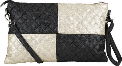 

Bling It On Women Casual Black, White PU Sling Bag