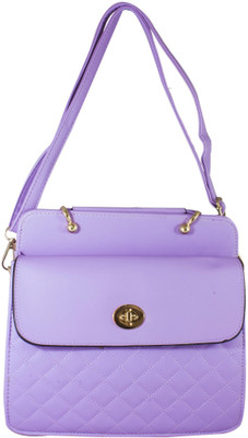 

Heels & Handles Women Casual Purple Leatherette Sling Bag