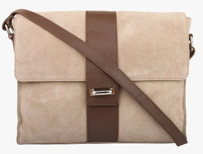 

Paradigm Design Lab Women Beige Genuine Leather Sling Bag