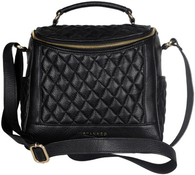 

Justanned Women Casual Black Genuine Leather Sling Bag