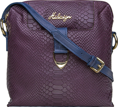 

Hidesign Women Formal Purple, Blue Genuine Leather Sling Bag, Blue;purple