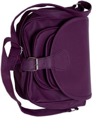 

Cottage Men Casual Purple Canvas Sling Bag