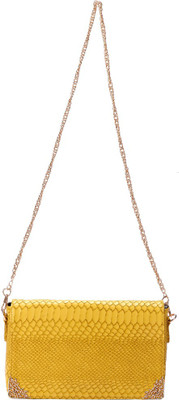 

The Zoya Life Women Evening/Party Yellow PU Sling Bag
