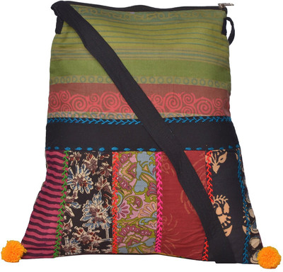 

Style and Culture Women Multicolor Cotton Sling Bag