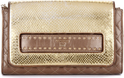 

Da Milano Women Casual Gold, Brown Sling Bag, Brown;gold