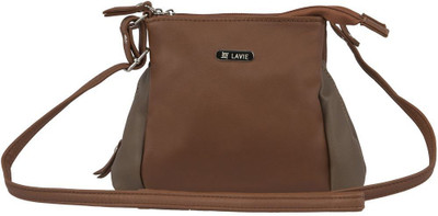 

Lavie Women Casual Brown PU Sling Bag