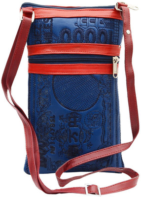 

Bagaholics Men & Women Casual Blue PU Sling Bag
