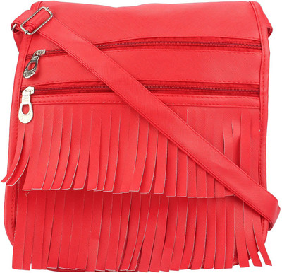 

lavu&me Girls Casual Red Polyester Sling Bag