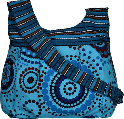 

Anekaant Women Casual Blue Canvas Hobo