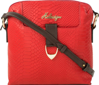 

Hidesign Women Formal Red, Brown Genuine Leather Sling Bag, Brown;red