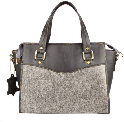 

pingooz Women Casual Grey Genuine Leather Tote