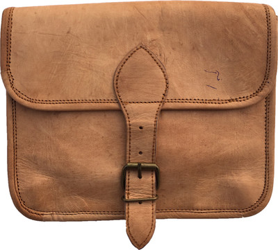 

Rstore Women Casual Brown Genuine Leather Sling Bag