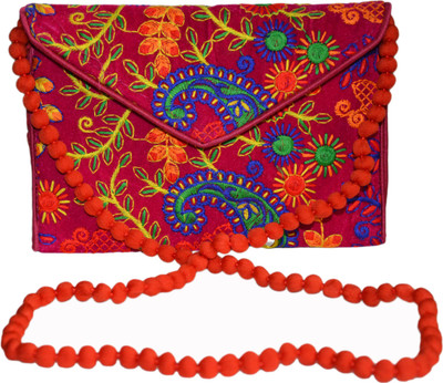 

Vedic Deals Women Evening/Party Pink Canvas Sling Bag