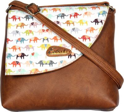 

Esbeda Women Casual Brown PU Sling Bag