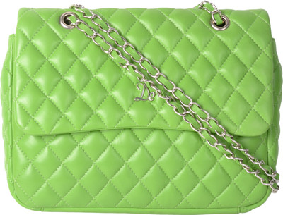 

Dezerae Women Casual Green Genuine Leather Sling Bag