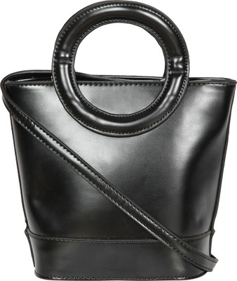 Bagkok Women Casual Black PU Sling Bag