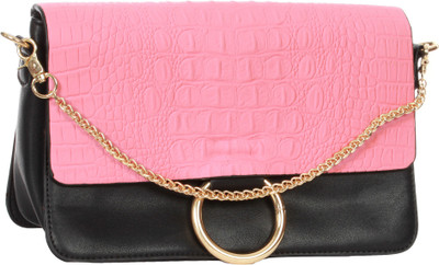Kalon Women Casual Pink PU Sling Bag