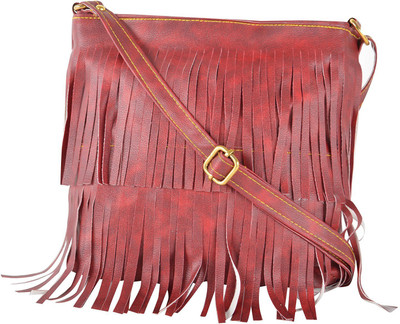 

SWARIO Women Evening/Party Maroon PU Sling Bag