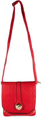 

Heels & Handles Women Casual Red Leatherette Sling Bag