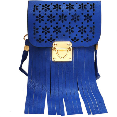 

Hawai Women Evening/Party Blue PU Sling Bag