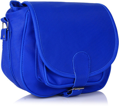 

Prettyvogue Women Casual Blue PU Sling Bag