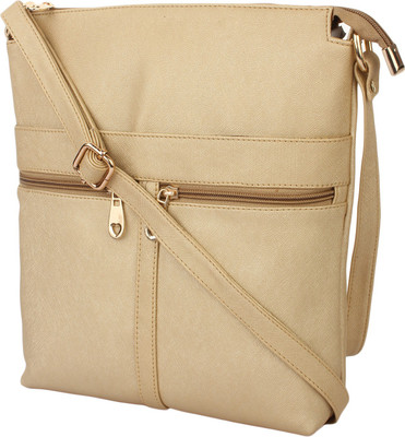 

Style Villaz Women Casual Beige Leatherette Sling Bag