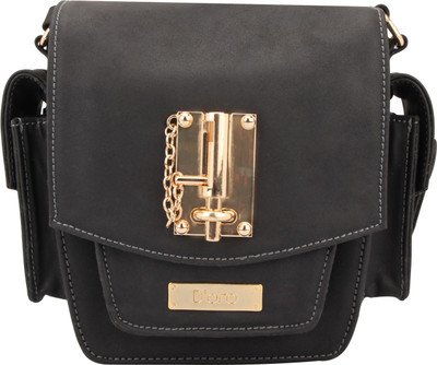 

D'oro Women Casual Black PU Sling Bag