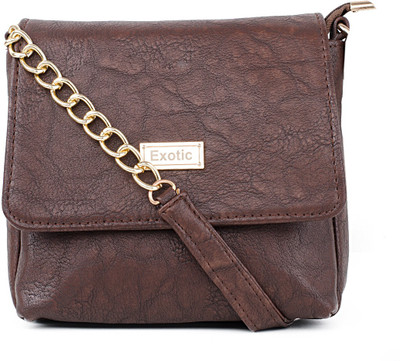 

Exotic Girls Casual Brown PU Sling Bag