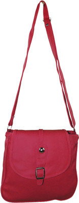 

Bagathon India Women Casual Red Canvas Sling Bag